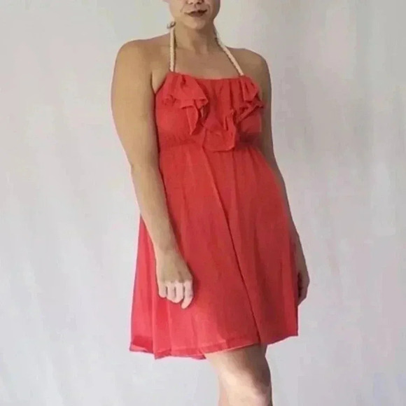 Derek Heart Red Flowy Tunic Dress - L - Picture 6 of 6